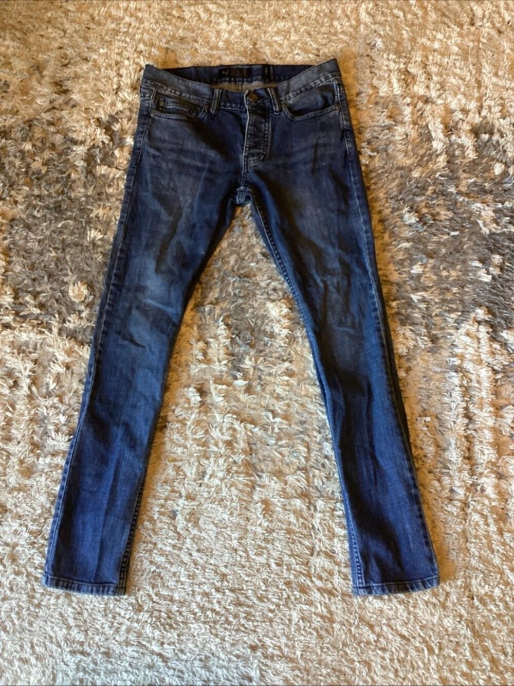 XXX RUDE Skinny Jeans Denim Blue Buttonfly Men’s 30x32